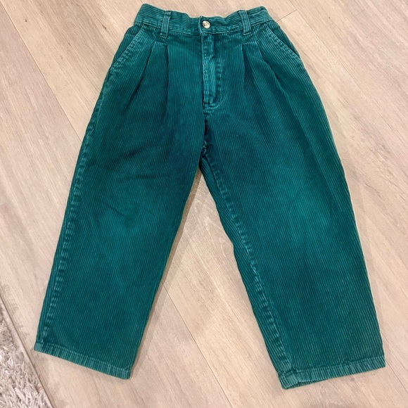 Cotler Other - Vintage corduroy high waisted pants size 4t deep green color